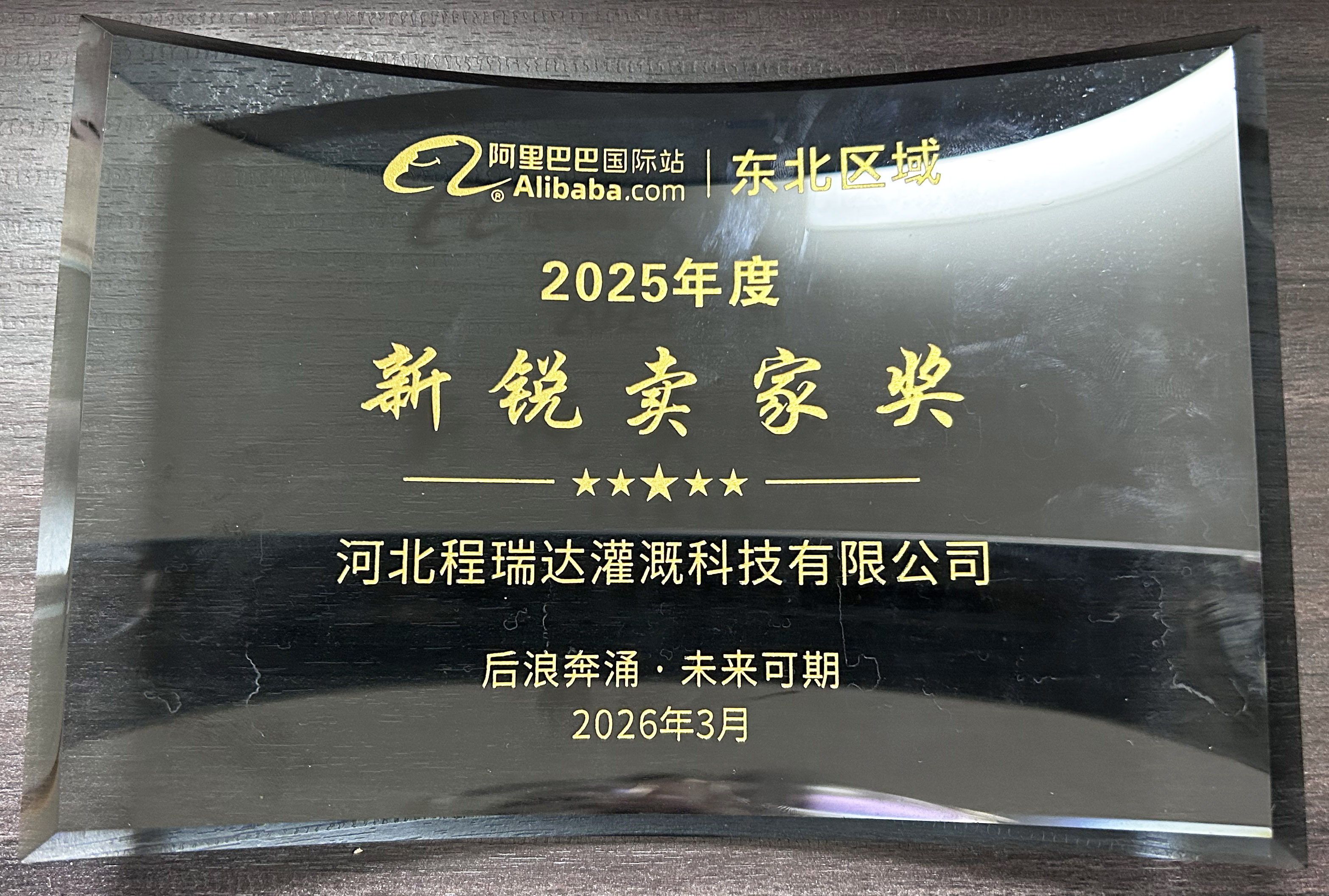 乌海程瑞达灌溉 | 荣获阿里国际站新锐卖家奖